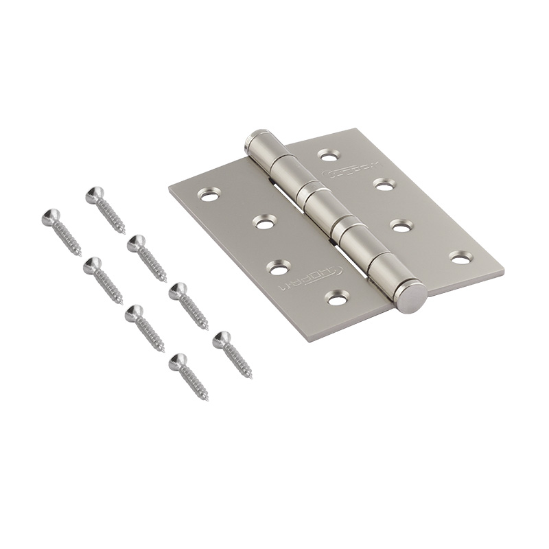 Комплектация и упаковка Петля универсальная 4"-2ВВ (100*75*2,5) без колп. цвет Матовый никель Нора-М