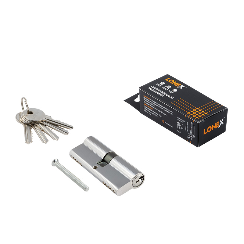 Комплектация и упаковка Цилиндр LONEX СТ-Л цвет Хром Нора-М