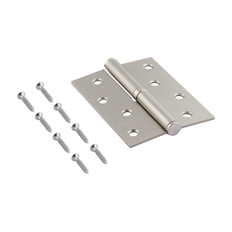 Комплектация и упаковка Петля левая/правая 750-4" (100*75*2,5) без колп. цвет Матовый никель Нора-М