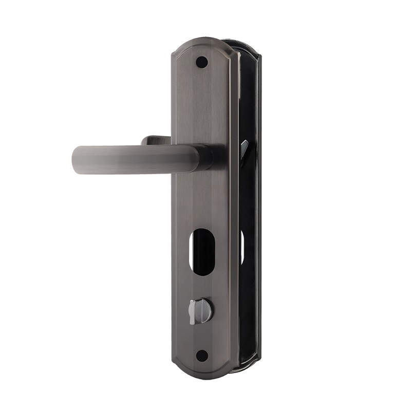 Ручка на планке для китайских дверей 200-68 мм STD правая цвет Матовый хром/черный никель Нора-М