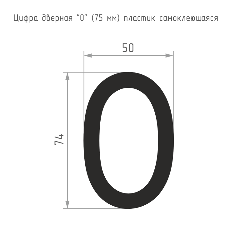 Схема Цифра на дверь 75 мм цвет Хром Нора-М