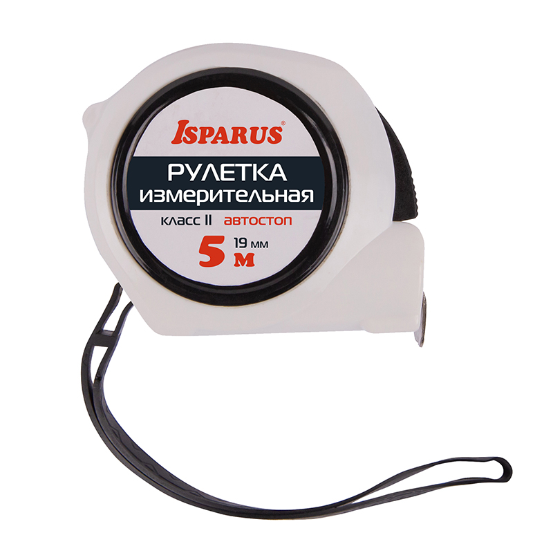 Рулетка измерительная  ISPARUS 5 м х 19 мм c автостопом цвет Белый Нора-М