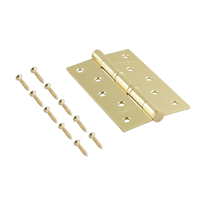 Комплектация и упаковка Петля универсальная 5"-2ВВ (125*75*2,5) без колп. цвет Золото Нора-М