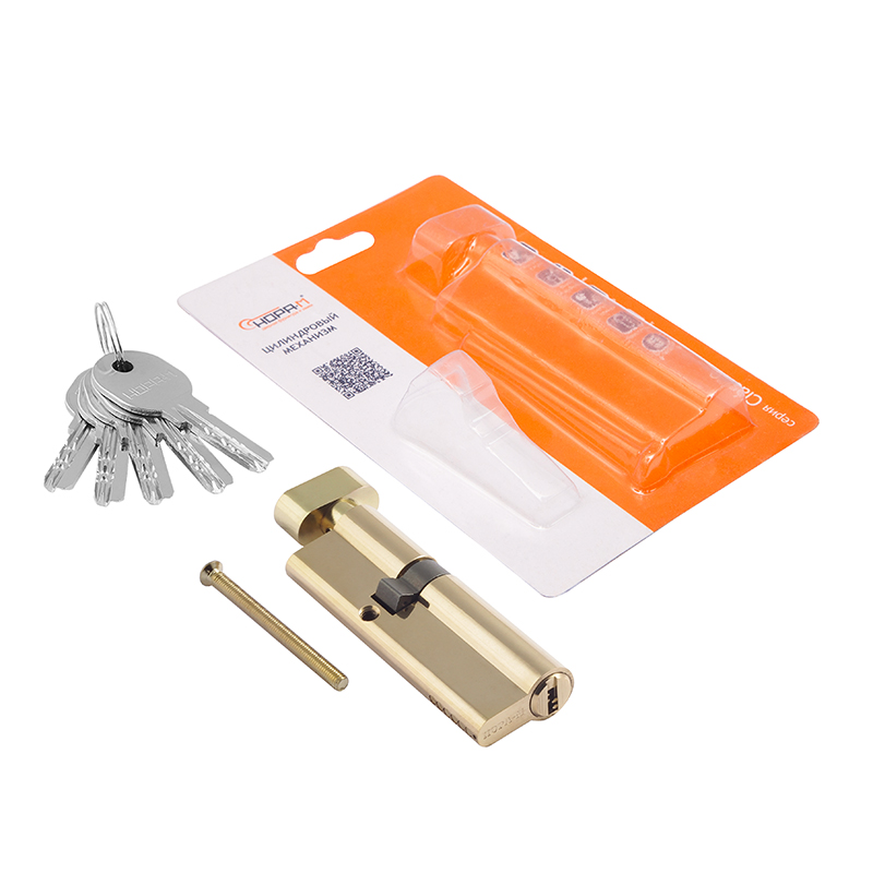 Комплектация и упаковка Цилиндр ЛПУВ.УК асимметричный цвет Золото Нора-М