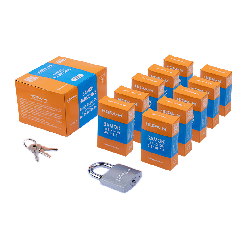 Комплектация и упаковка Замок навесной МК-1010 мастер ключ цвет Серебро Нора-М