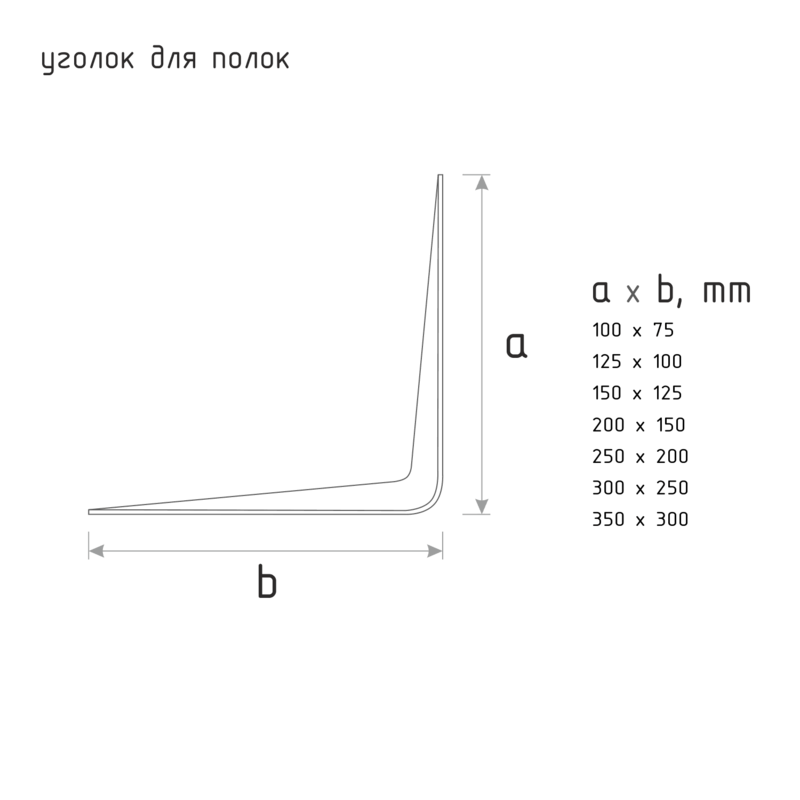 Схема Уголок для полок 350*300 мм цвет Белый Нора-М