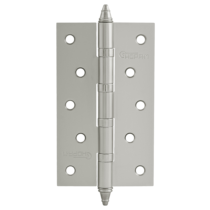 Петля универсальная 5"-4ВВ (125*75*2,5) с колп. цвет Матовый никель Нора-М