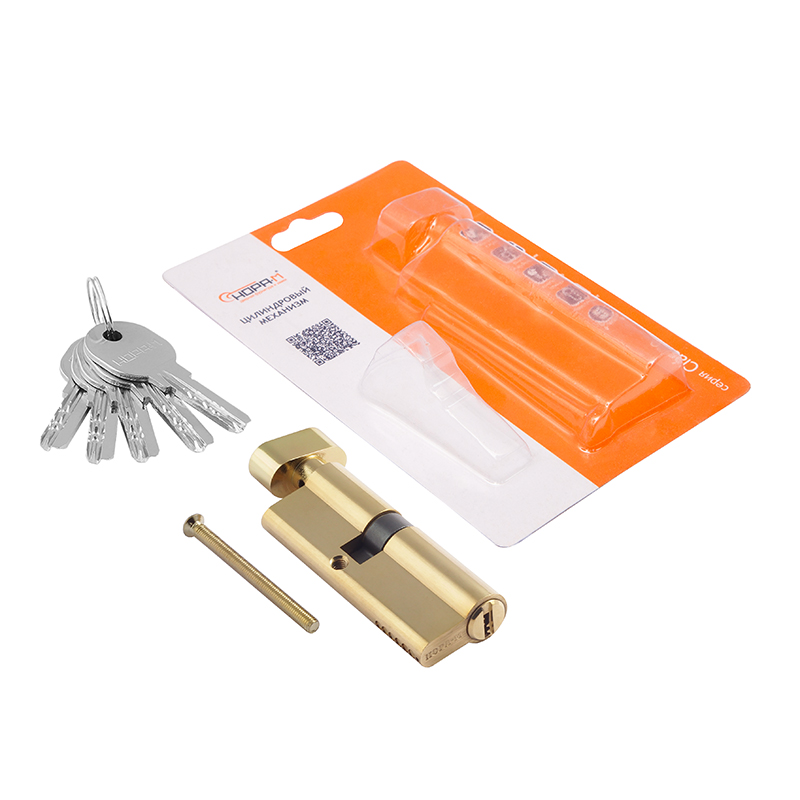 Комплектация и упаковка Цилиндр ЛПУВ.УК асимметричный цвет Золото Нора-М